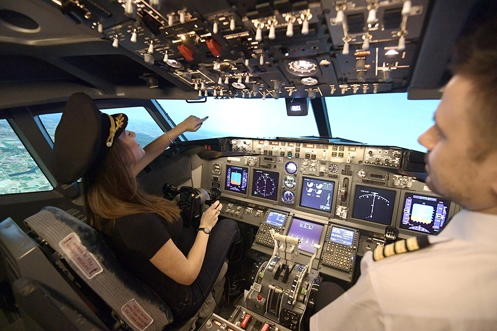 свидание во время пилотирования на авиасимуляторе