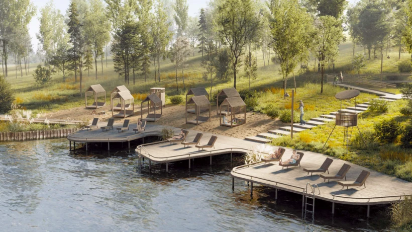 набережная озера Сенаж